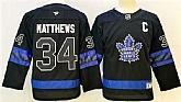 Men's Toronto Maple Leafs #34 Auston Matthews Black 2024-25 Alternate With C Patch Stitched Jersey,baseball caps,new era cap wholesale,wholesale hats